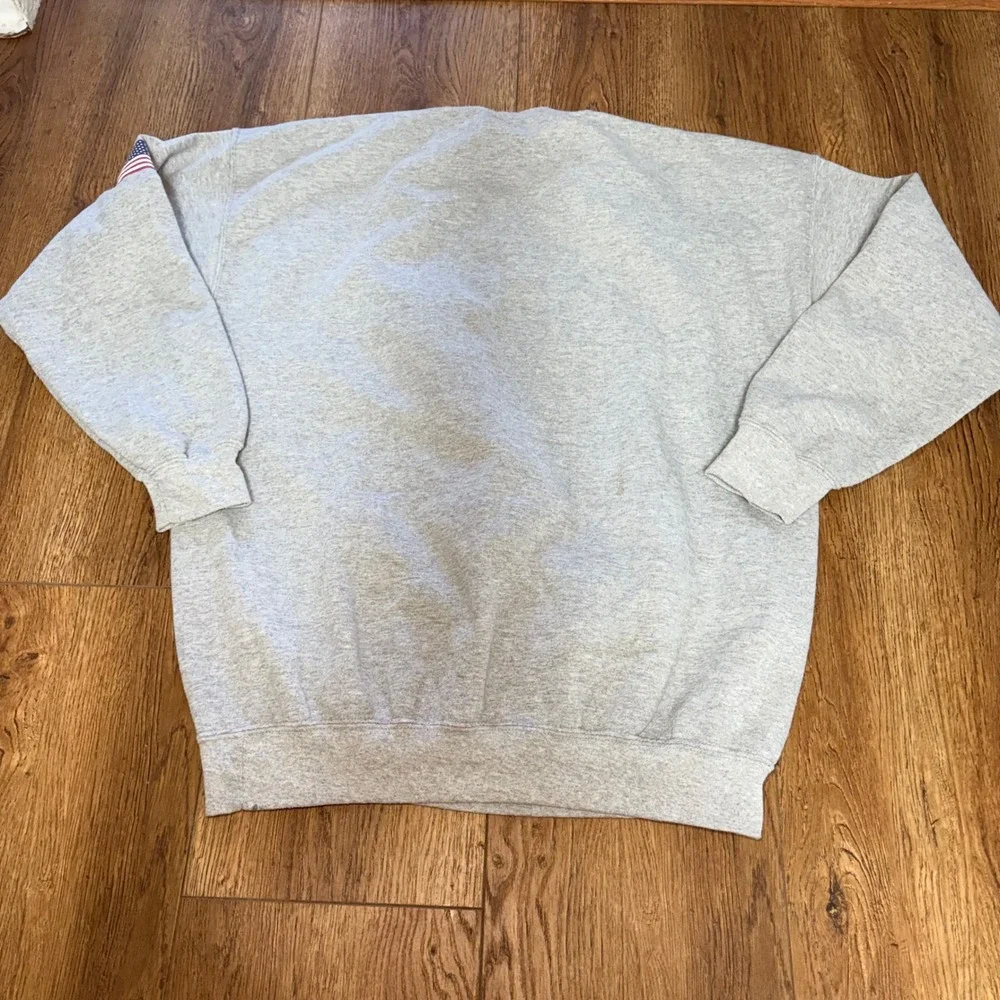 USA Olympics Sweatshirt Mens XL Gray Crewneck Gildan Heavy Blend American Flag - Picture 9 of 11